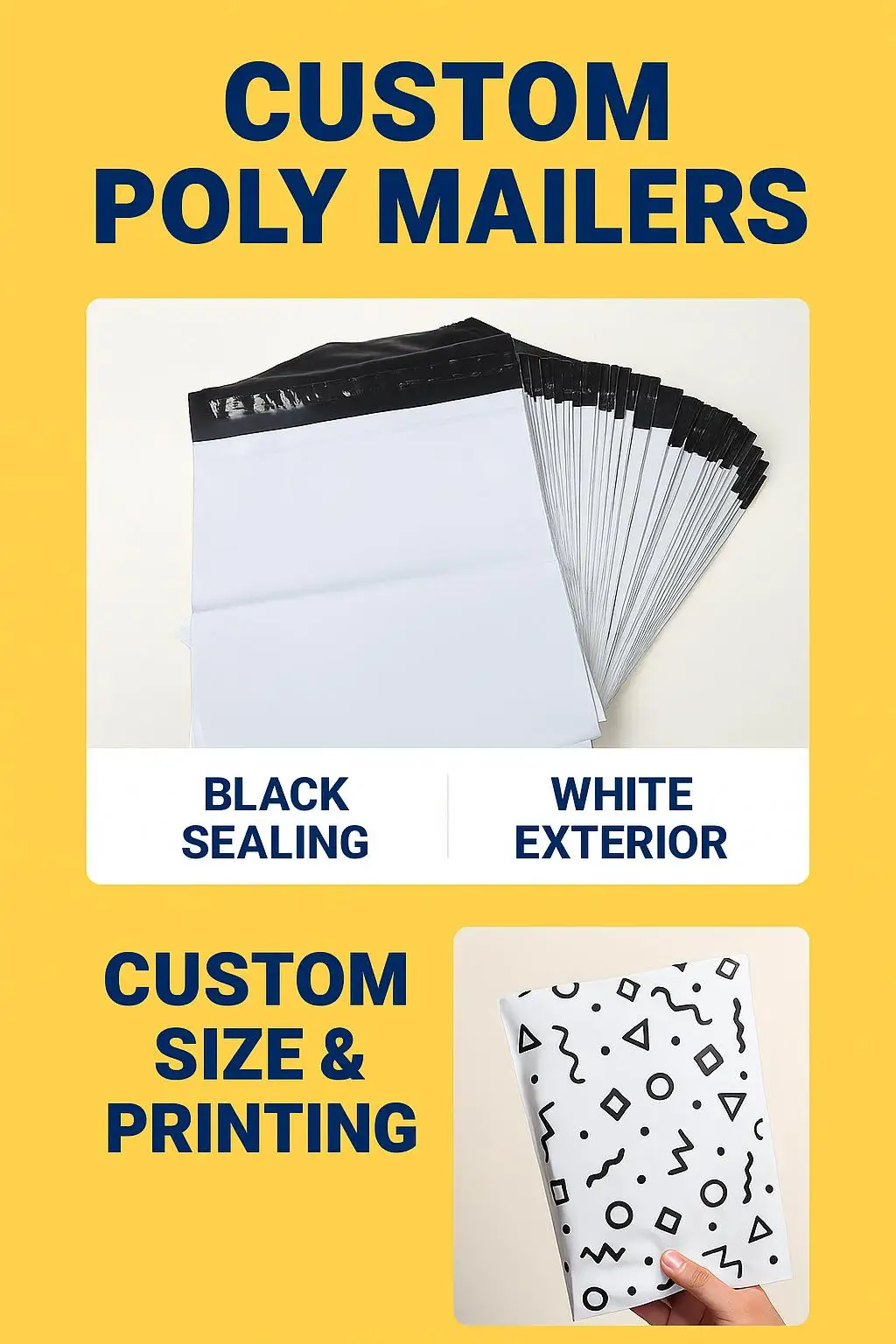 Custom Logo Printed for Poly Mailer Bag with Adhesive Closure Convenient Courier Bag for E-Commerce Business Shipping Use for - detail 2