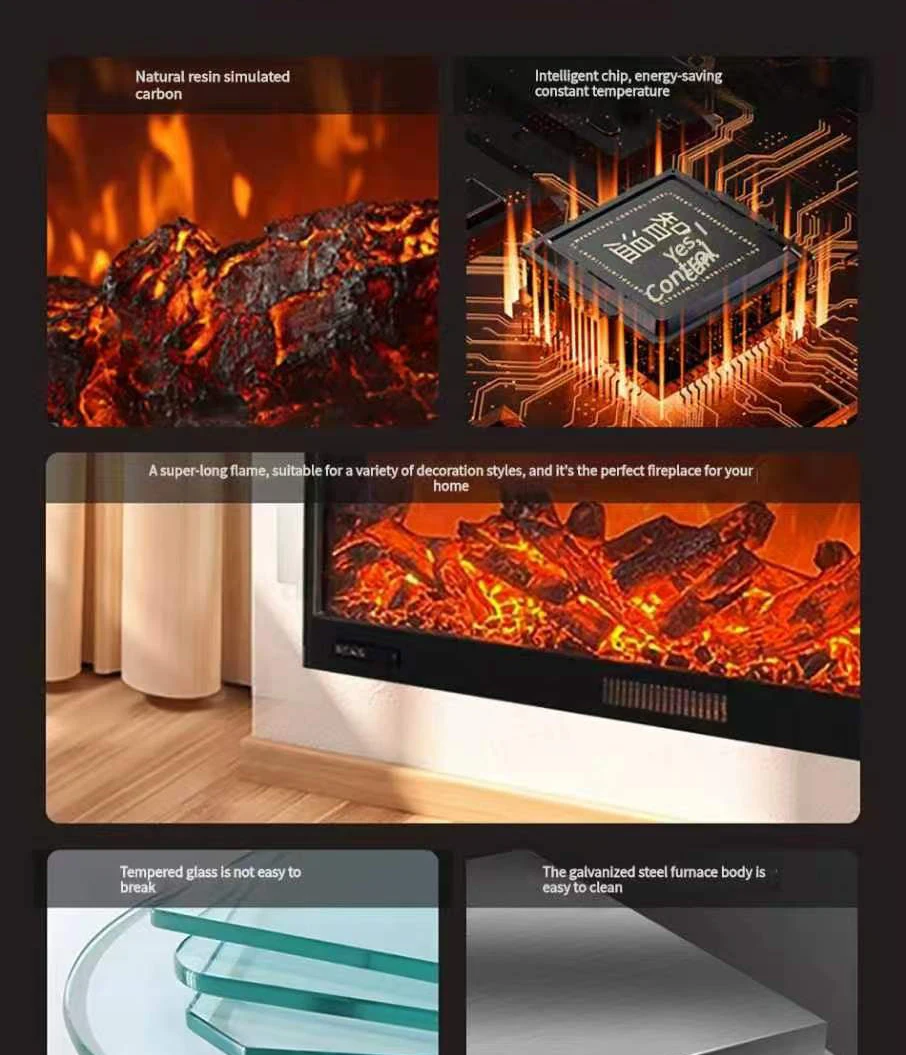 Customelectronic Fireplace, LED, Wall - detail 8