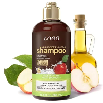 Private Label 100% Natural Anti Hair Loss Anti Dandruff Thickening Hair Growth Shampoo Conditioner Apple Beauty Personal Care