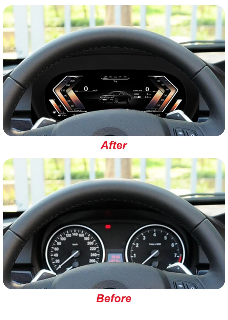 12.3'' Digital Cluster Speedometer For Bmw 3 Series E90 E91 E92