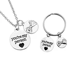 Friend Keychain You Are My Person Good Friend Ornament Necklace Pendant Keychain Car Keychain