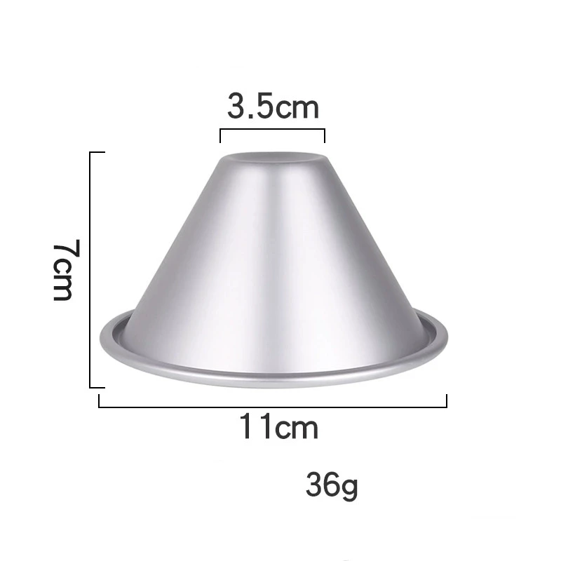 Sustainable Nonstick Wedding Doll Cone Shaped Cake Mould Eco friendly Aluminum Alloy volcano shape baking pan carbon baking tray