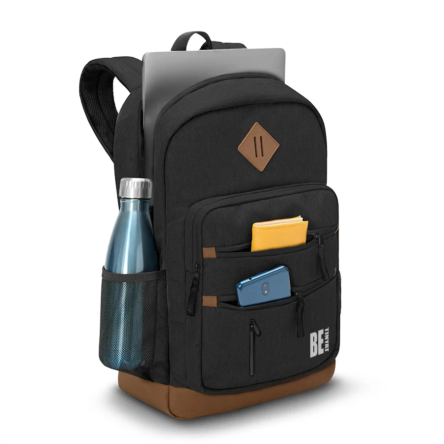 Large Capacity Waterproof Laptop Backpack USB Charging Port Durable Softback for University Students Business Travel Zipper manufacture