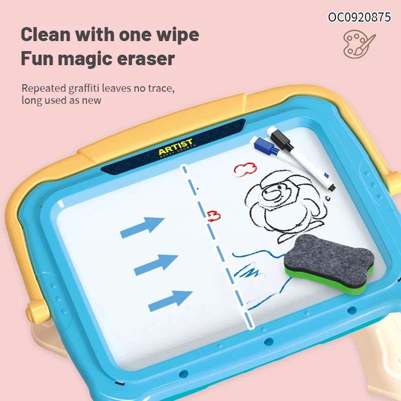 Double side magic erase board and pen chalk board other educational toys drawing toys set