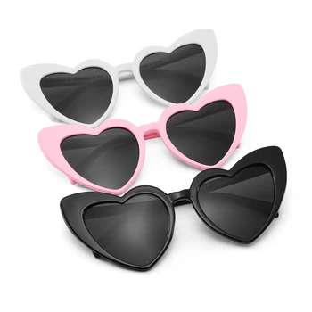 2022 Women Brand Designer Cat Eye Sun Glasses Female Retro Love Heart Shaped Glasses Ladies UV400 Protection Heart Sunglasses