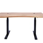 Office Desk Solid Oak Wood Edge Glued Office Desk With T Style Legs