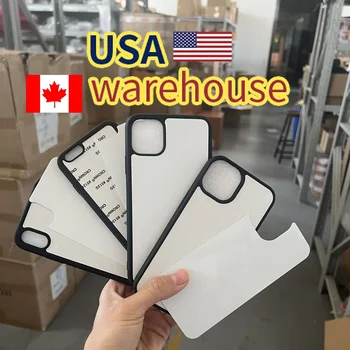 sublimation phone case blank wholesale 2D TPU aluminum plate cell phone Case for sublimation custom printing for iphone