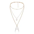 Necklace Pearl Versatile Long Necklace With Simple Single Letter Pearl Necklace