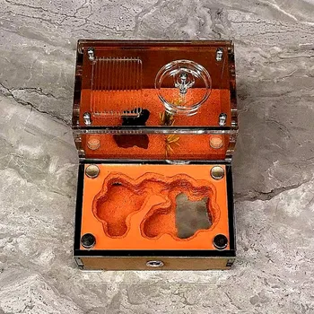 Nest Box Formicarium House - Acrylic Ant Breeding Nest with 18ML Water Tower, Expansion Port & Mini Terrarium for School Science