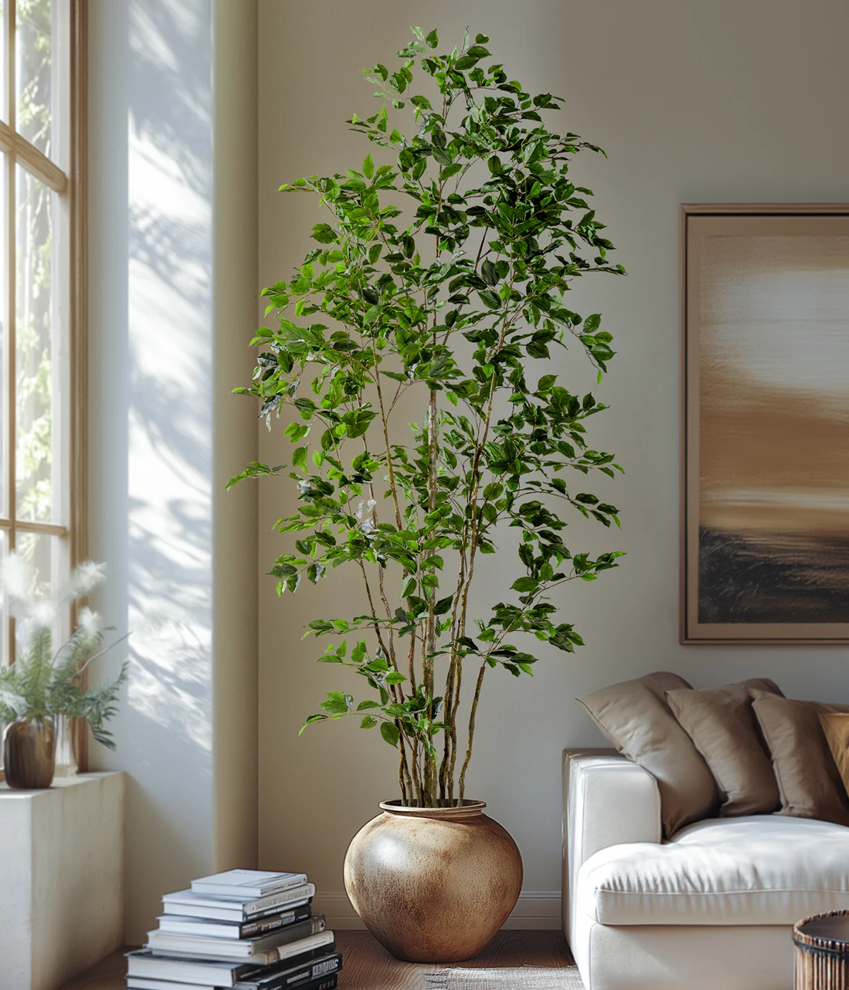 Banyan Tree Bonsai Artificial Grass Palm Greenery Decoration High Plastic Potted Indoor/Outdoor for Home Office for Birthday details