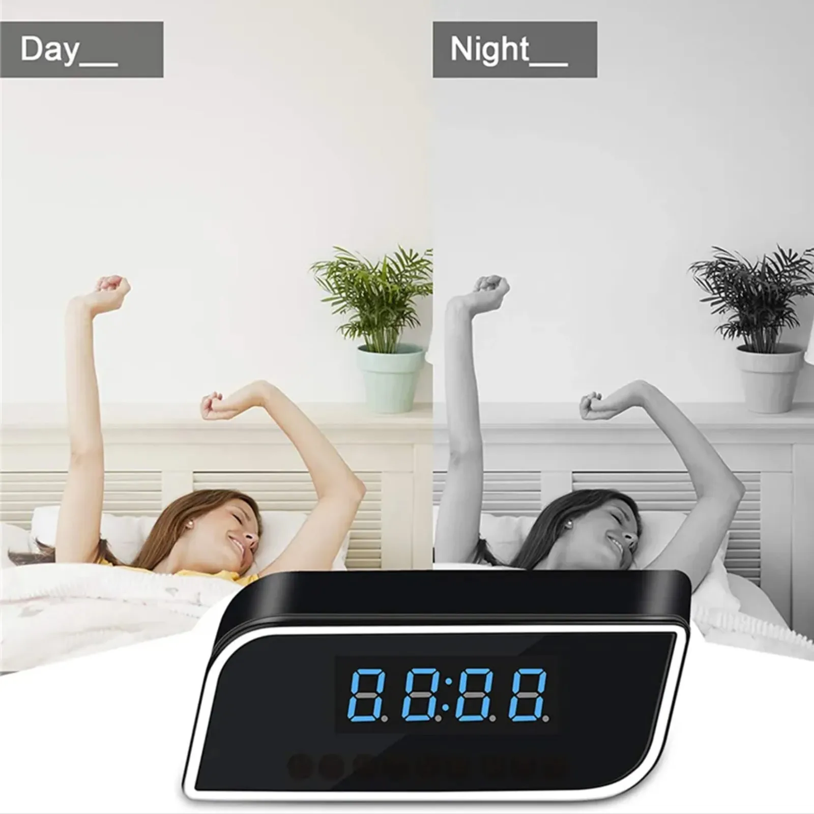 Z10 Clock Lookcam APP Smart Clock Camera WiFi Clock Camera with Resolution Motion Detection IR Night Vision