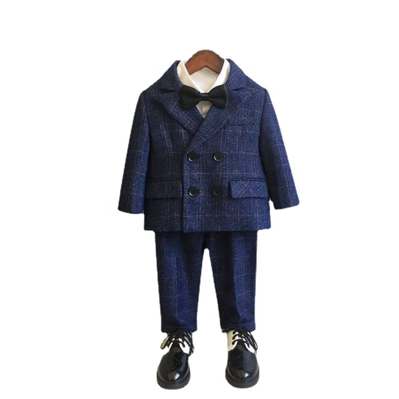 Slim Fit Suit for Boys Peak Lapel Boys Formal Suit Set Blazer Vest Pants Boys Party Suit Wedding Tuxedos