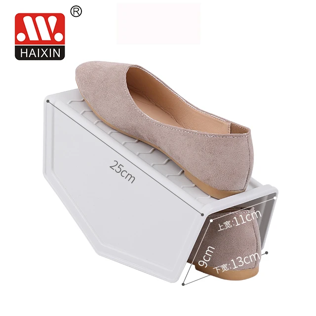 Haixing Plastic Shoe Slot Organizer Anti-Skid design Ladies High Heel Racks Holder