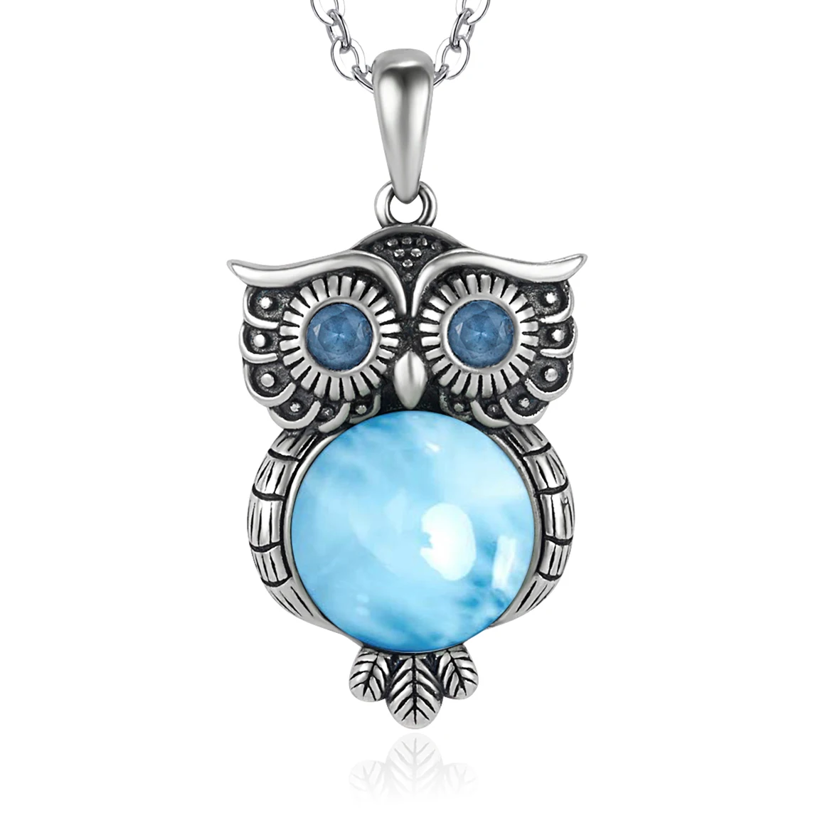 blue owl pendant