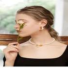Pearl Earrings New Tassel Fashion Trend Designer Trend Wild Bow Series Pearl Set Earrings Earrings