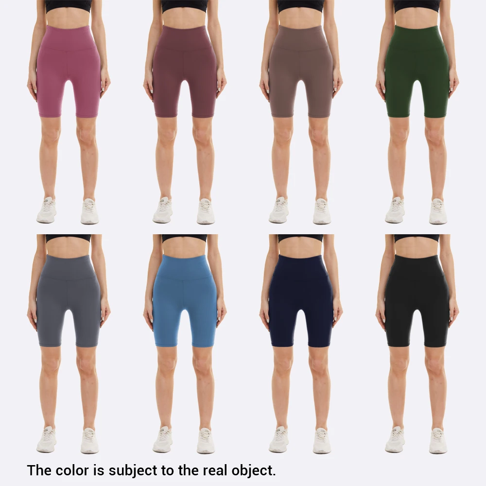 Custom Logo Workout Polyester Fitness Yoga Leggings Pants Womens High Waist Tight Biker Shorts