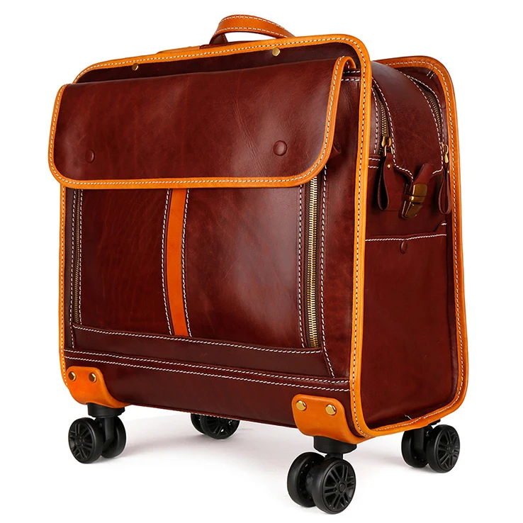 Luggage Suitcase,Retro Leather Suitcase 