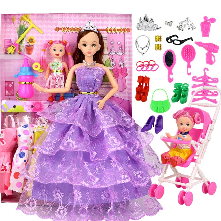Hot Sale Princess Wedding Suit Doll Set Accessories Baby Doll Dressing Toy Set