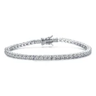 Bracelet Silver Customized Iced Out Cubic Zircon Tennis Bracelet 18K Plated Sterling Silver 925 Women Bracelet