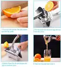 Kitchen Accessories New Products 2024 Personal Quick Press Portable Citrus Stainless Steel Fruits Orange Hand Juicer Squeezer