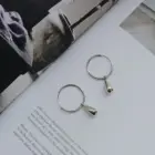 Silver Hoop Silversilver Online Fashion Jewellery 925 Sterling Silver Rhodium Drop Huggie Hoop Earrings