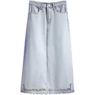 Hot Skirts Jeans Skirt Hot Sale Custom Denim Skirts Women Plus Size Casual Women Jeans Skirt Midi Wrap Skirt