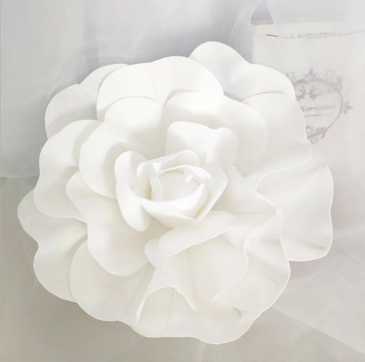 Factory White backdrop decorative artificial pe foam flower making wedding foam flower