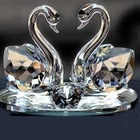 Wedding Return Gifts Wedding Crystals MH-D0304 Crystal Swan Animal Crafts For Wedding Return Gifts