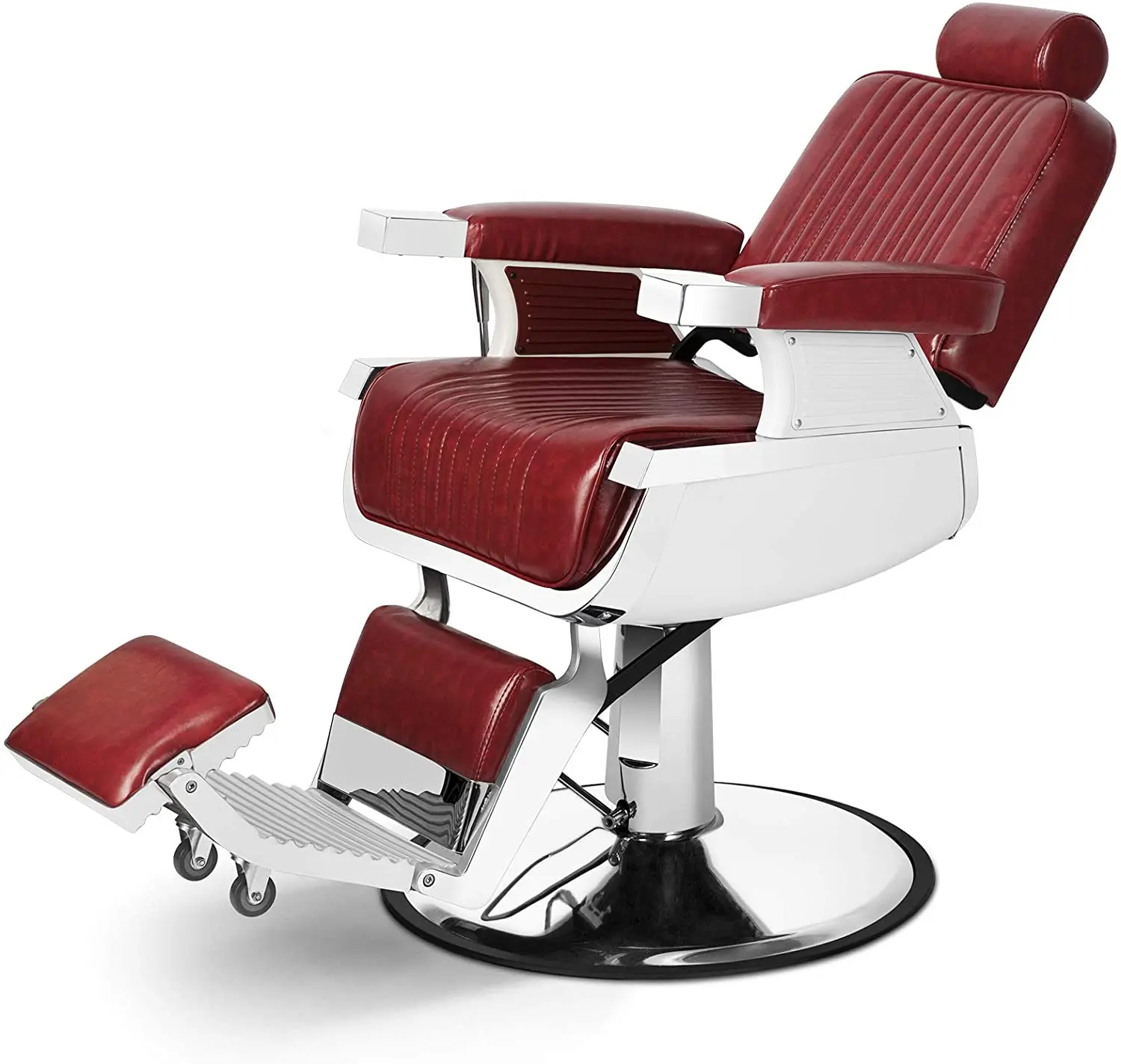 red hydraulic barber chair styling salon beauty equipment