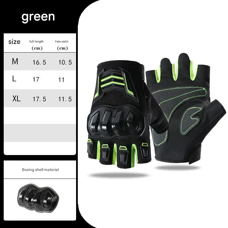 Men's Summer Half-Finger Racing Gloves Breathable Motorcycle Accessories Anti-Fall Non-Slip Wear-Resistant for Riding
