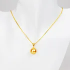 Pearl Necklace Romantic Cute Link Chain Jewelry Gold Filled Exquisite Big Glass Pearl Pendant Necklace