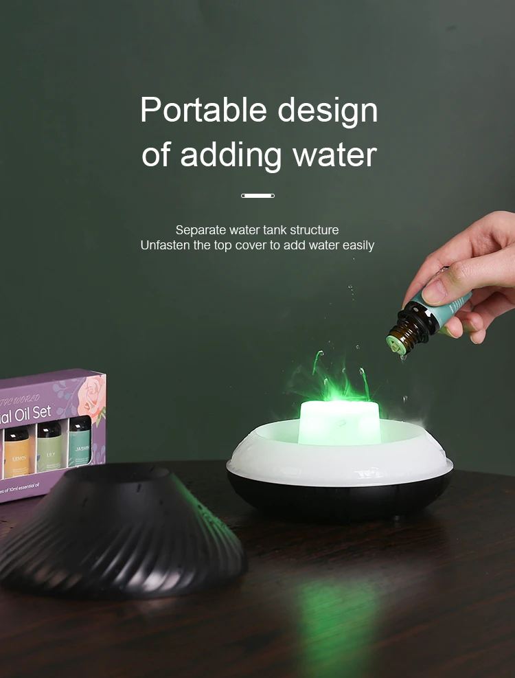 Kinscoter Volcano Flame Aroma Diffuser Essential Oil Ml Scent