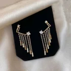 Clip Earrings AS Retro High-grade Tassel Ear Bone Clip Earrings Female