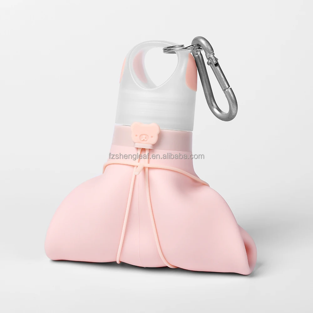 product silicone water bottle portable collapsible gym sports foldable outdoor travel leakproof bpa free food grade drinking reusable-6