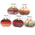 Earrings Earrings Newest Printed Handmade African Earrings Wood
