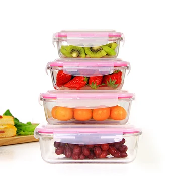 1520ml 320ml Glass Store Food Storage Containers with Lids Airtight,Glass Storage Containers with Lids for Food Snacks