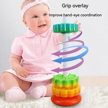 Toddler Kids Early Education Stacking Building Blocks Montessori Toys