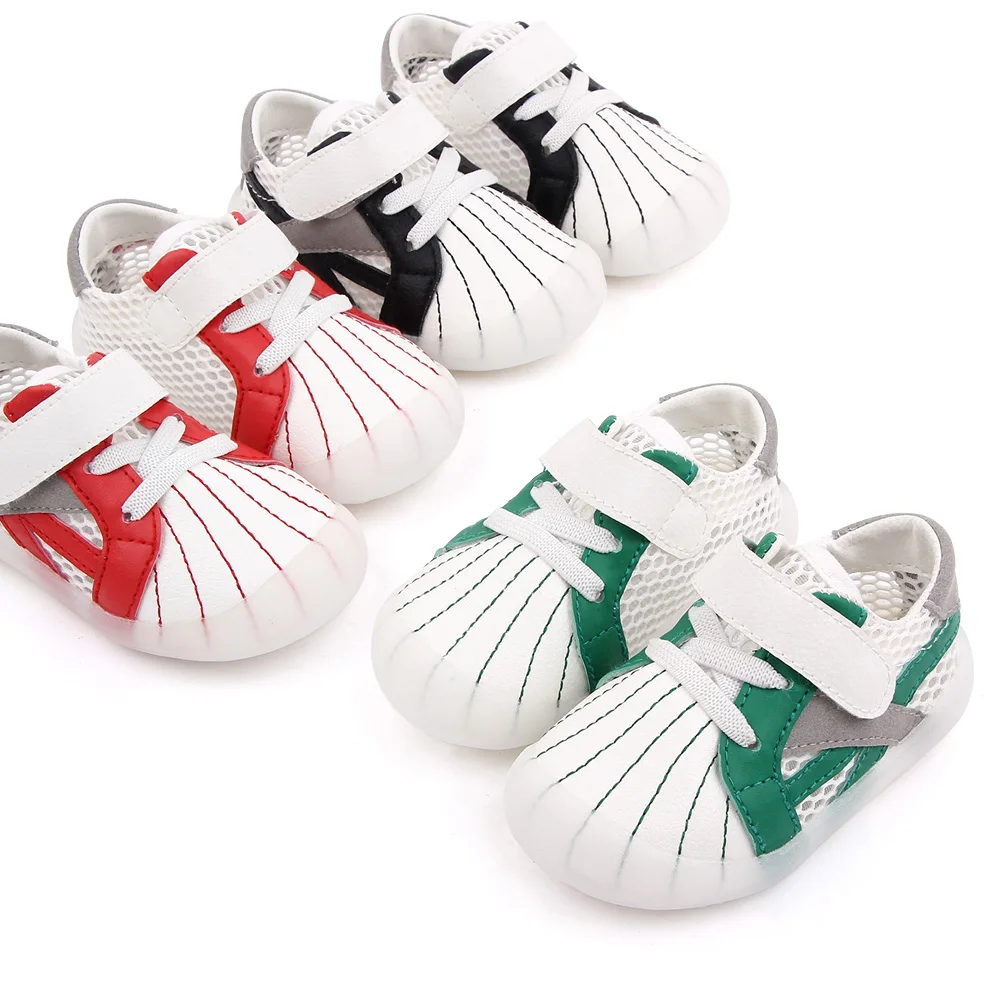 Spring and Autumn New 0-3 Years Old Breathable Mesh Shell Head Soft Soled Baby Walking Shoes manufacture