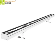 Led wall washer  RGBW  24pcs   pixel  DC24V 48W design  linearwasher anti-grille 48V outdoor building