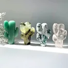 Natural Wholesale Customized High Quality Natural Crystal Hand Crafted Colorful Cactus For Gift _XCG