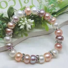 Diamond Bracelet Bracelet Bracelet With 8mm AA Pearl With Diamond Bracelet Freshwater Pearl Bracelet