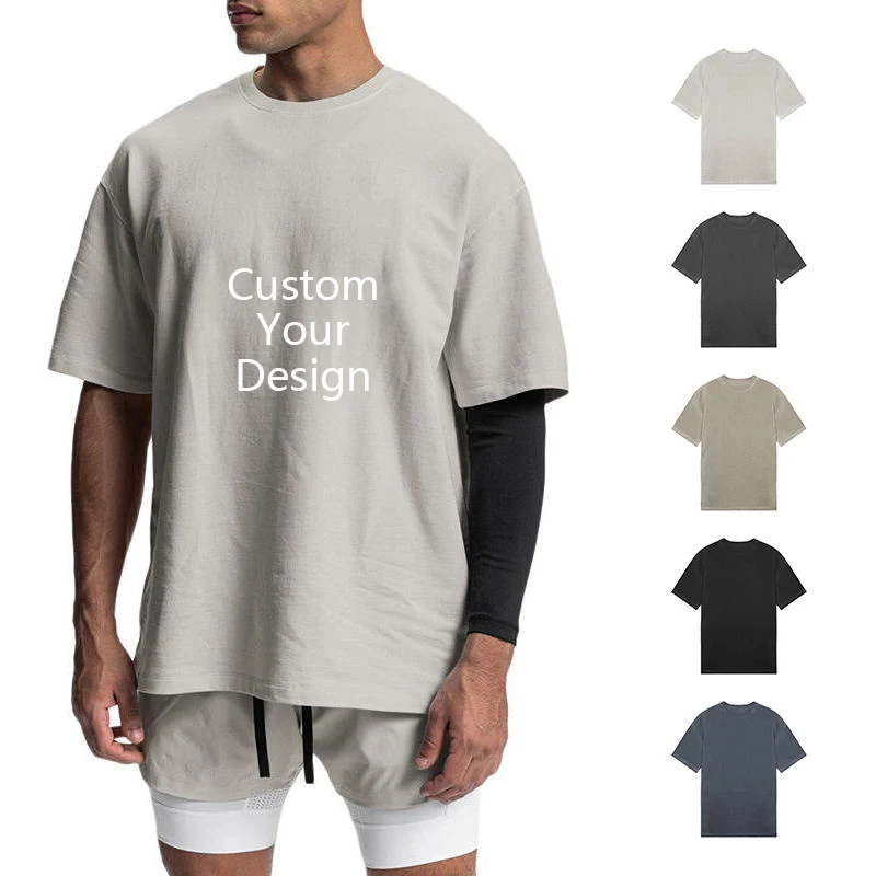 High Quality O-Neck T-Shirt Custom Pictures Logo Print Streetwear Oversize T-shirt for Men