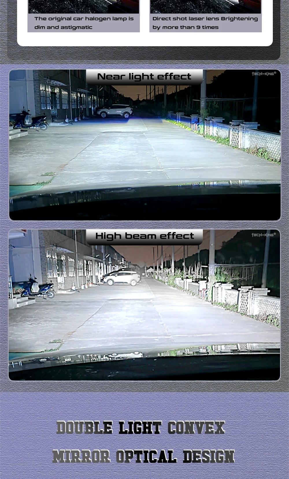 Bi Led Projector 2.5 Inch 124W Canbus LED Headlight Lossless Biled Headlight Automotive Parts Dual Lights Projector Headlights