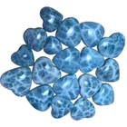 Heart Shape Cabochon Heart Natural Heart Shape Larimar Cabochon Smooth Gemstone Top Gorgeous Blue Larimar Gemstone