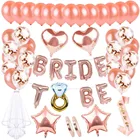 Decoration Wedding Rose Gold Bride To Be Bridal Veil Balloon Bachelor Party Decoration Wedding Balloon