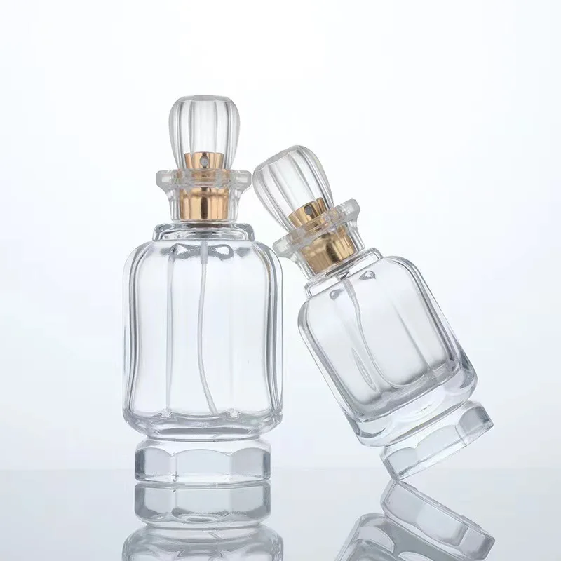 Custom Made Glass Perfume Bottles 100ml 50ml Glass Perfume Bottles Acrylic Cap Perfume Bottle Packaging