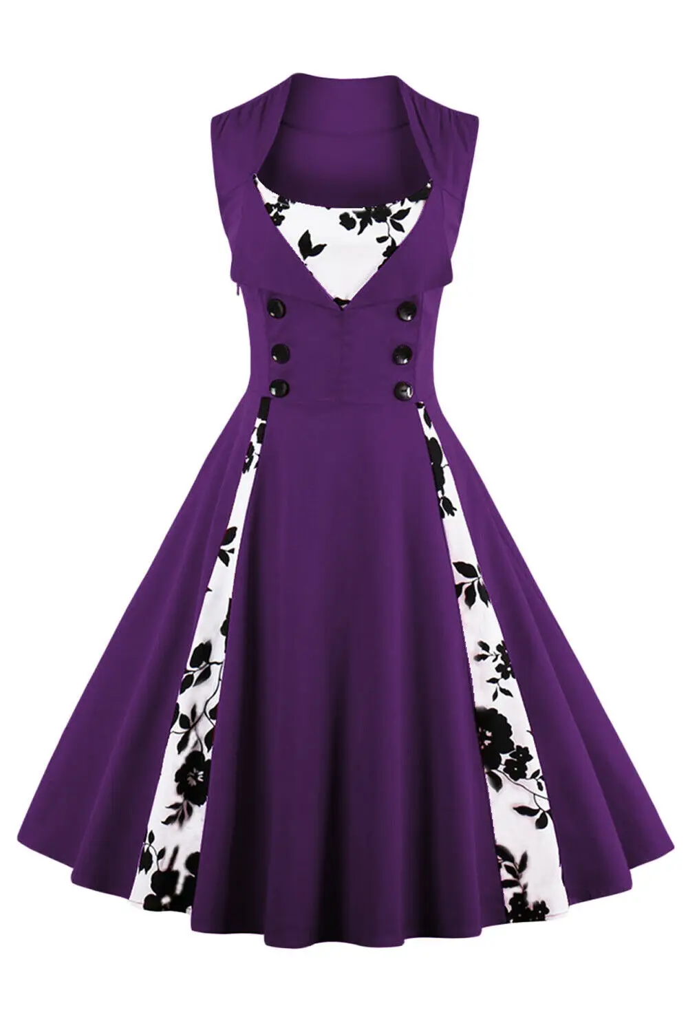 Purple rockabilly dress hotsell