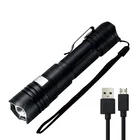 Flashlight Flashlights Wholesale Police USB Rechargeable LED Torch 18650 Waterproof Zoomable Flashlight