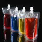Spout Pouch Bag Liquid Spout Bag 100ml 250ml Plastic Liquid Drink Clear Spout Pouch Bag