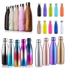 Shape Water Customized Logo Promotional Cola Shape Stainless Steel School Clear Water Bottle